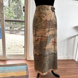 Ralph Lauren Petite English Countryside Wrap Skirt